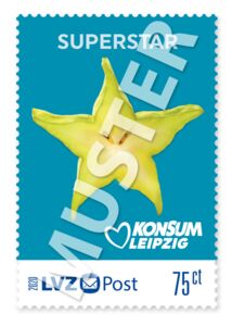 Briefmarke 0,75 € Konsum "Freche Früchtchen"